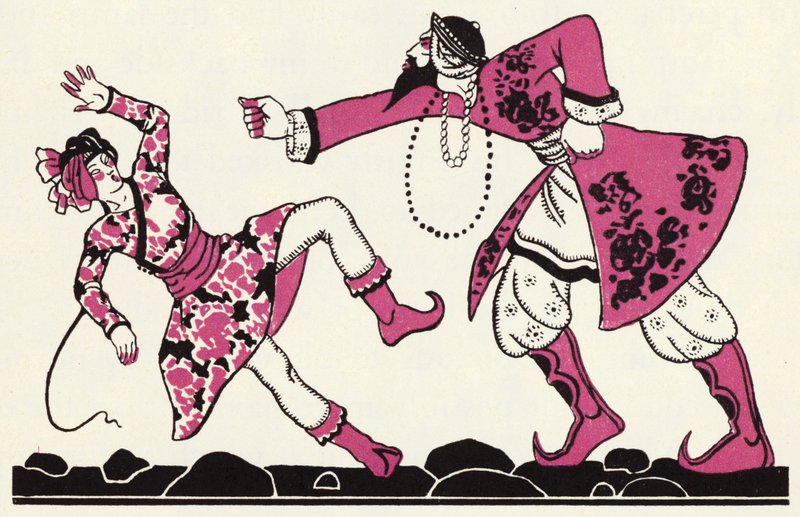 Embellishment for The Story of Aladdin and the Wonderful Lamp (colour litho) 作者 约翰·凯特威尔