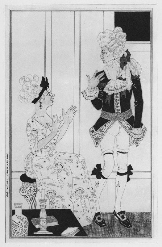 Illustration for Love for Love by William Congreve (litho) 作者 约翰·凯特威尔