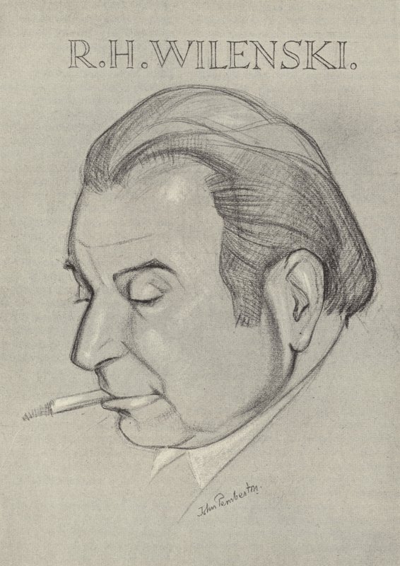 RH Wilenski，英国艺术评论家和作家 作者 约翰·彭伯顿