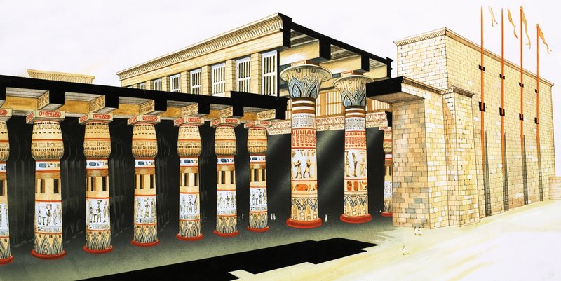 重建部分柱式大厅 作者 约翰·马歇尔
