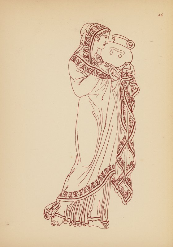古希腊女性服饰（石版画） 作者 约翰·莫尔·史密斯