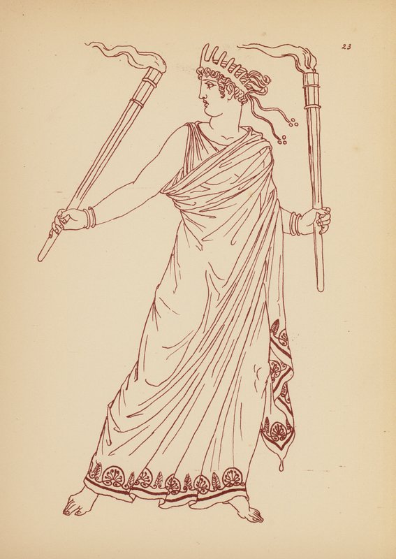 古希腊女性服饰（石版画） 作者 约翰·莫尔·史密斯
