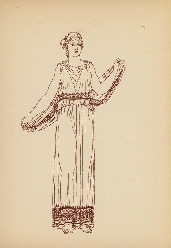 古希腊女性服饰（石版画） 作者 约翰·莫尔·史密斯