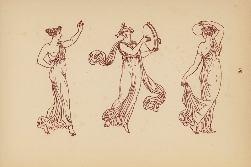 古希腊女性服饰（石版画） 作者 约翰·莫尔·史密斯