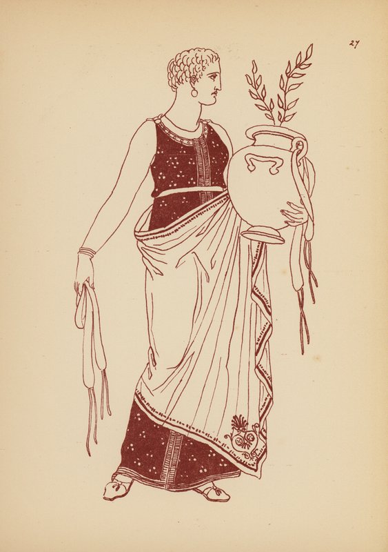 古希腊女性服饰（石版画） 作者 约翰·莫尔·史密斯