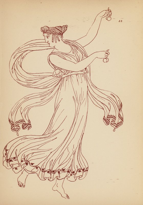 古希腊女性服饰（石版画） 作者 约翰·莫尔·史密斯