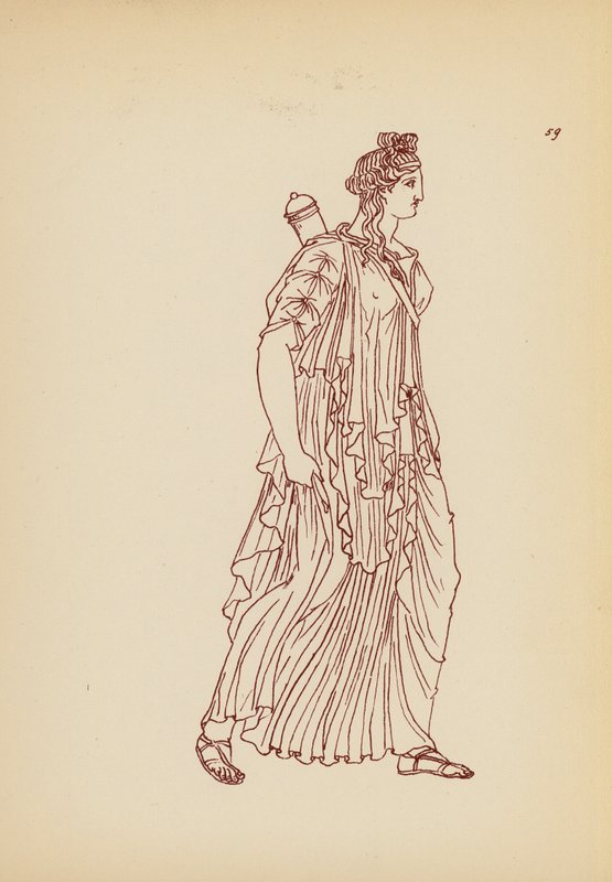 古希腊女性服饰（石版画） 作者 约翰·莫尔·史密斯