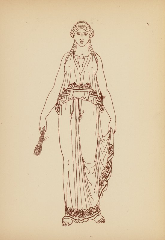 古希腊女性服饰（石版画） 作者 约翰·莫尔·史密斯