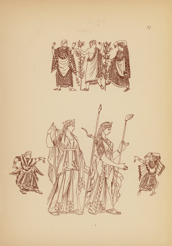 古希腊女性服饰（石版画） 作者 约翰·莫尔·史密斯