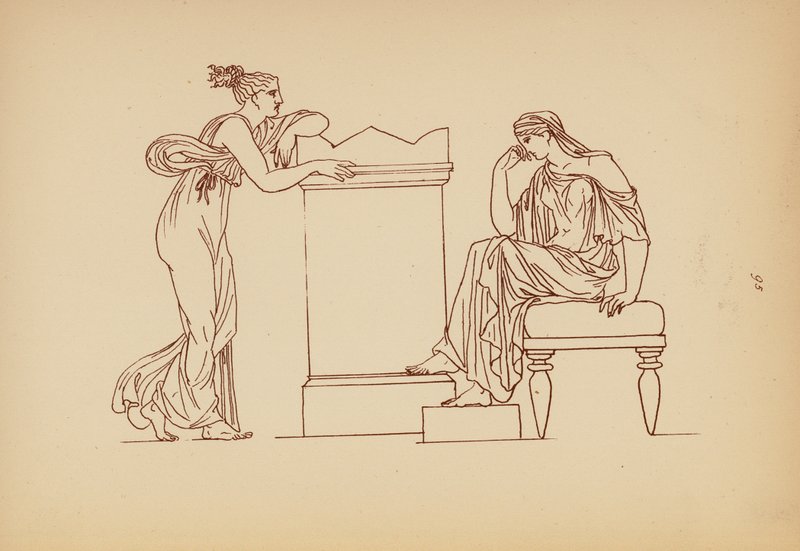 古希腊女性服饰（石版画） 作者 约翰·莫尔·史密斯