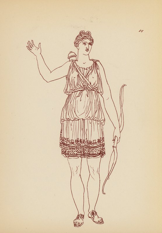 古希腊女性服饰（石版画） 作者 约翰·莫尔·史密斯