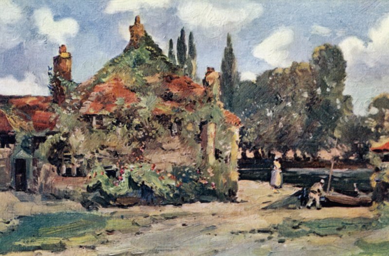 Pangbourne（彩色光刻） 作者 约翰·缪尔黑德
