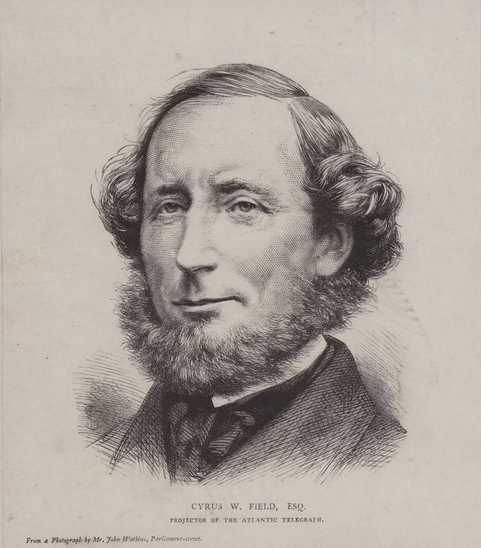Cyrus West Field，美国金融家，于1858年参与铺设第一条跨大西洋电报电缆 作者 约翰·沃特金斯