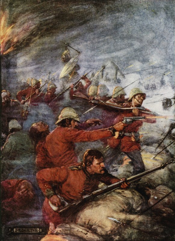 罗尔克的漂移之战，纳塔尔，英国 - 祖鲁战争，1879年 作者 约瑟夫·拉特克利夫·斯凯尔顿