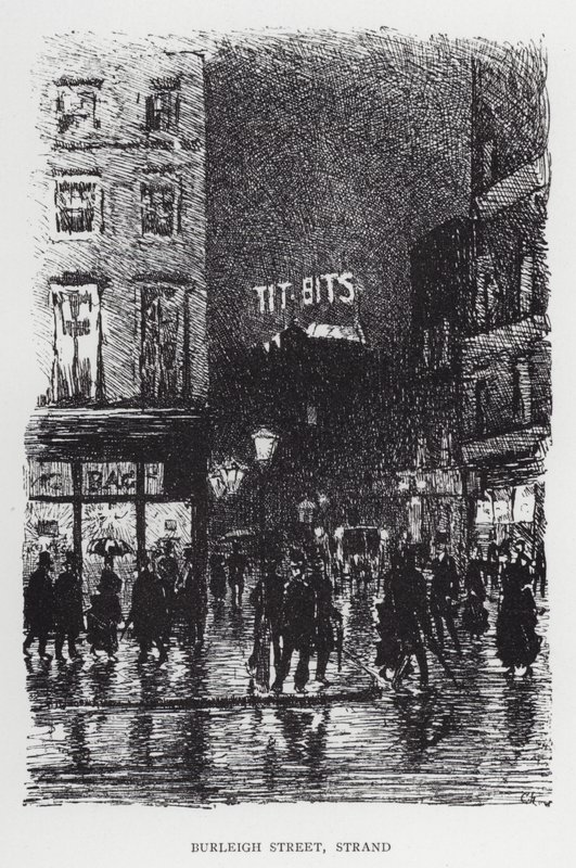 Burleigh Street, Strand (litho) 作者 约瑟夫·佩内尔（之后）