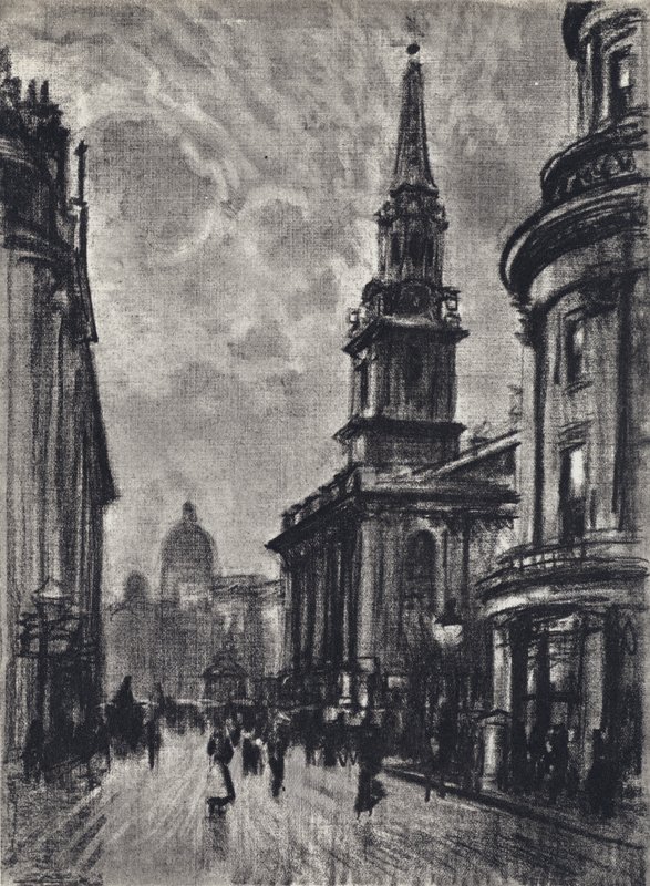 Duncannon Street, from Charing Cross (litho) 作者 约瑟夫·佩内尔（之后）