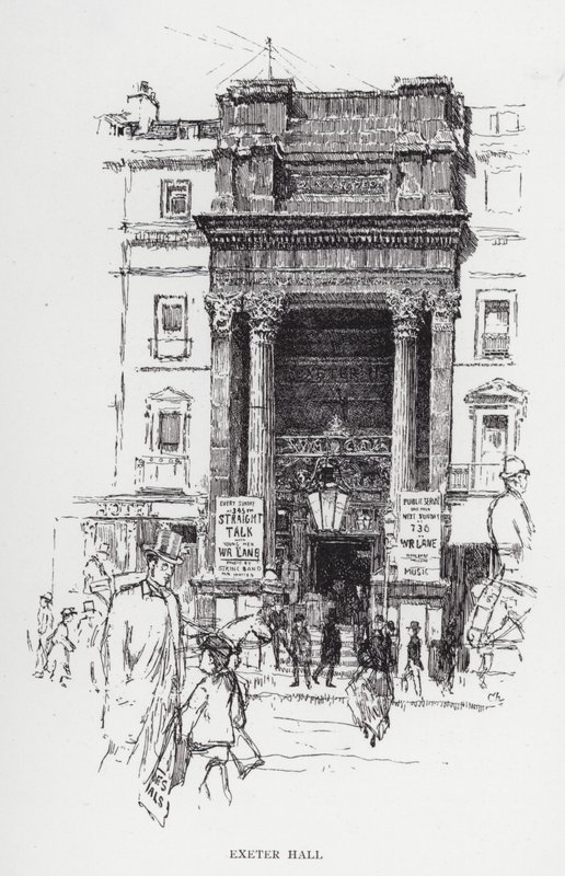 Exeter Hall (litho) 作者 约瑟夫·佩内尔（之后）