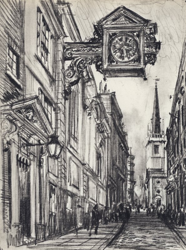 St Mary-at-Hill (litho) 作者 约瑟夫·佩内尔（之后）