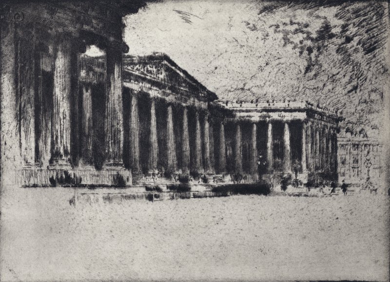 The British Museum (litho) 作者 约瑟夫·佩内尔（之后）