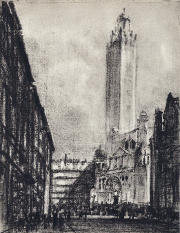The Cathedral, Westminster (litho) 作者 约瑟夫·佩内尔（之后）