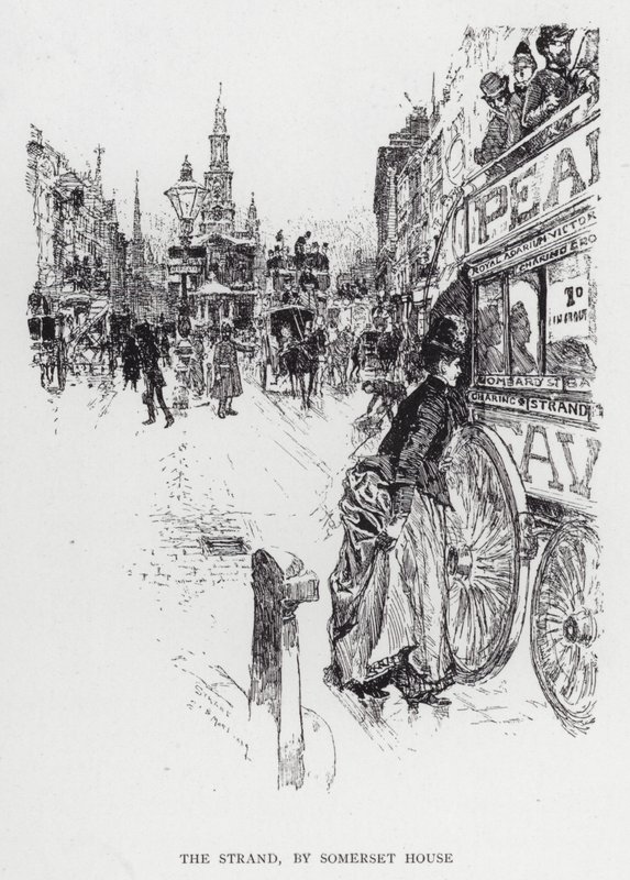 The Strand，萨默塞特宫（石版画） 作者 约瑟夫·佩内尔（之后）