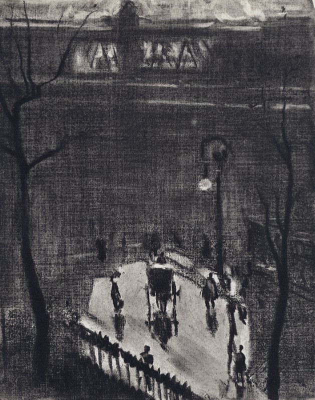 在查令十字架下（石版画） 作者 约瑟夫·佩内尔（之后）