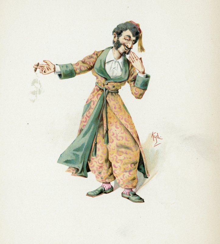 Mantalini先生，插图来自查尔斯狄更斯的“人物素描”，1890年 作者 约瑟夫·克莱顿·克拉克