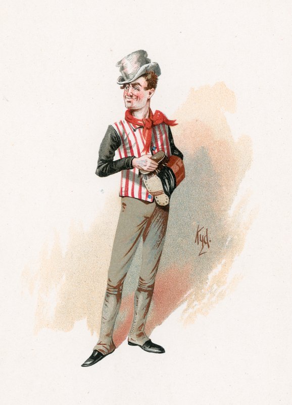Sam Weller，来自查尔斯狄更斯的“人物素描”插图，1890年 作者 约瑟夫·克莱顿·克拉克