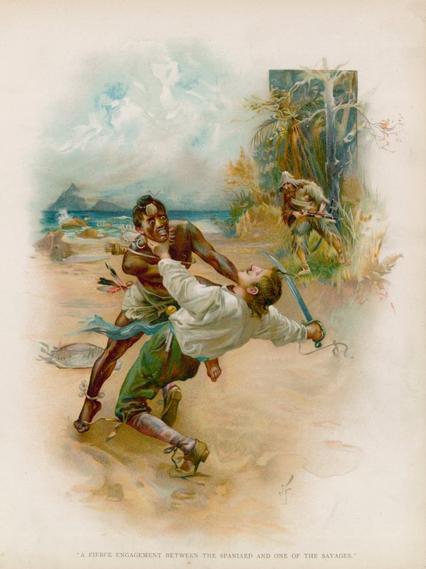 Illustration for Robinson Crusoe 作者 约瑟夫·芬内摩尔