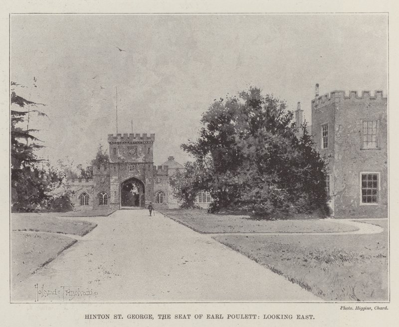 Hinton St George，Earl Poulett的所在地，向东看 作者 约瑟夫·霍兰·特林厄姆