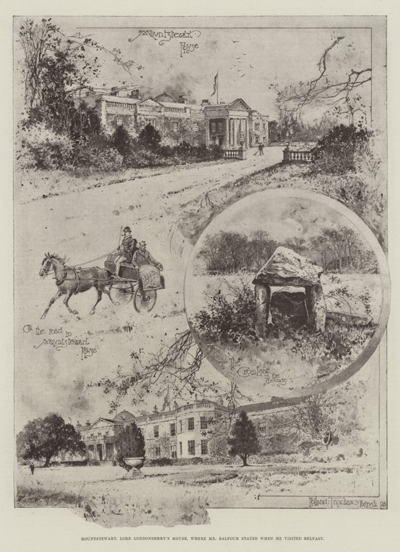 Mounttewart，Lord Londonderry&39;s House，Balfour先生在访问贝尔法斯特时留下的 作者 约瑟夫·霍兰·特林厄姆