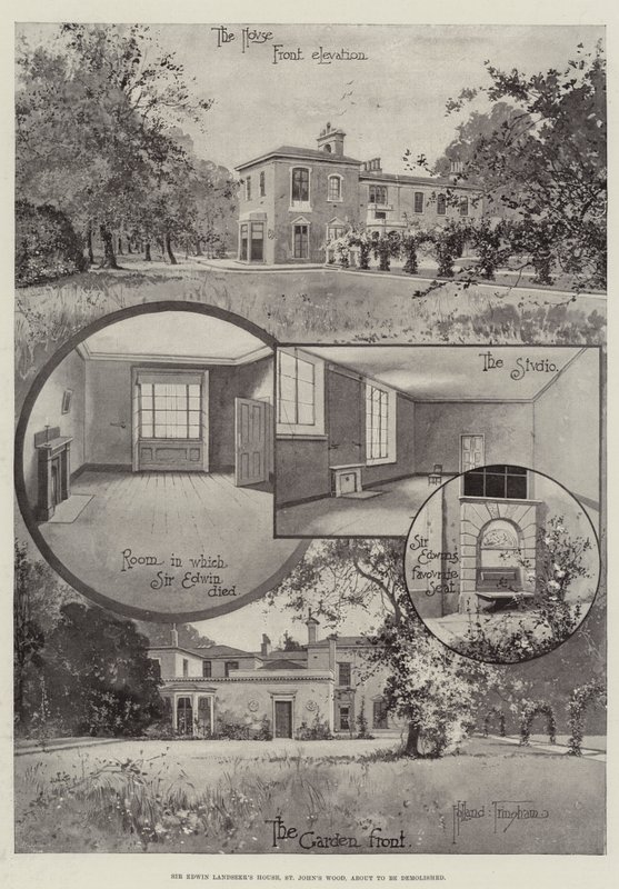 Edwin Landseer先生的房子，St John&39;s Wood，即将被拆除 作者 约瑟夫·霍兰·特林厄姆