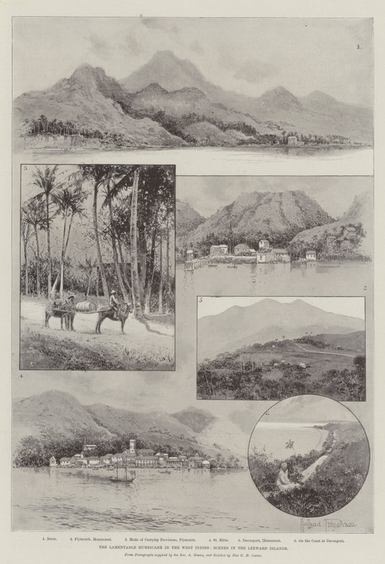 西印度群岛的可悲飓风，背风群岛的场景 作者 约瑟夫·霍兰·特林厄姆