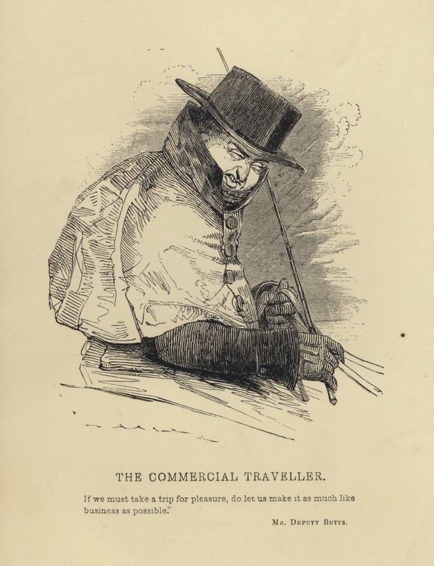 Kenny Meadows: The Commercial Traveller (engraving) 作者 约瑟夫·肯尼（后）梅多斯