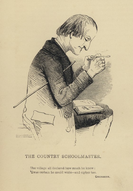 Kenny Meadows: The Country Schoolmaster (engraving) 作者 约瑟夫·肯尼（后）梅多斯