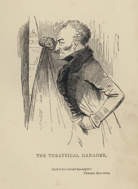 Kenny Meadows: The Theatrical Manager (engraving) 作者 约瑟夫·肯尼（后）梅多斯