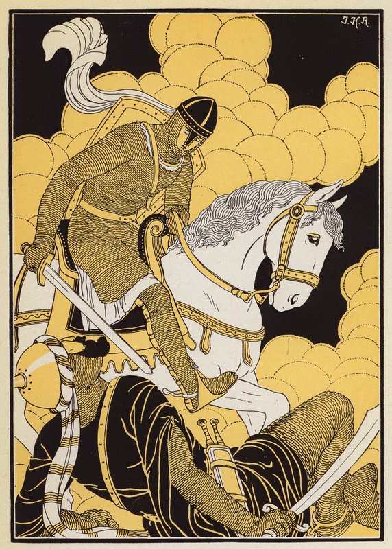 Le Combat de Guillaume Contre le Geant Corsolt（彩色石印版） 作者 约瑟夫·库恩·雷尼尔