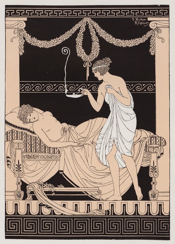 爱神与赛琪》（彩色印刷版） 作者 约瑟夫·库恩·雷尼尔