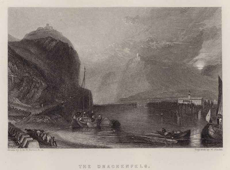 Drachenfels（彩色石版画） 作者 约瑟夫·马洛德·威廉（继）·特纳
