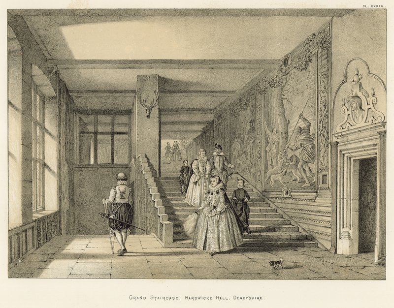Grand Staircase，Hardwicke Hall，德比郡 作者 约瑟夫·纳什
