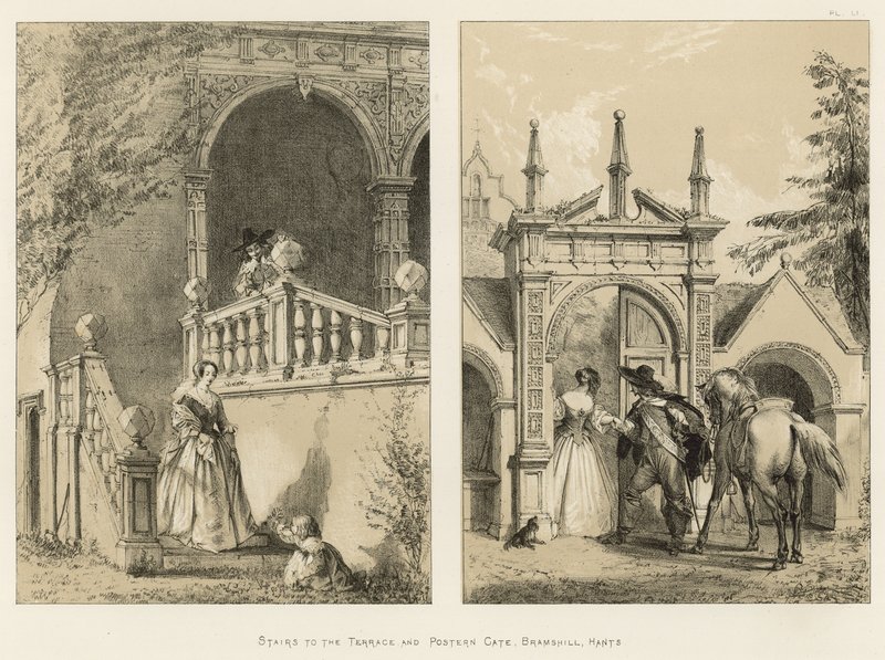 露台楼梯，Postern Gate，Bramshill，Hants 作者 约瑟夫·纳什