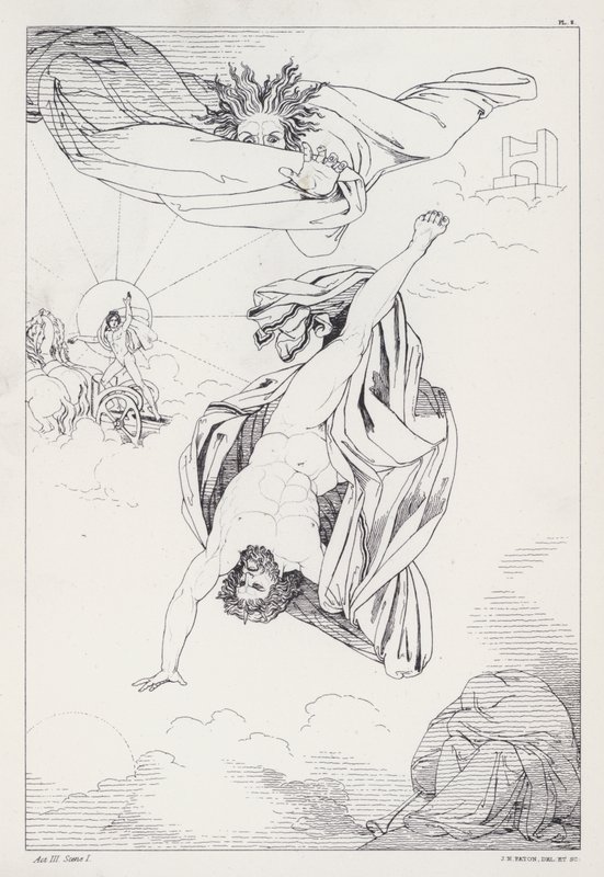 Shelleys Prometheus Unbound，Act III，Scene 1 作者 约瑟夫·诺埃尔·佩顿之后
