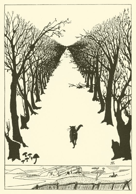 独自行走的猫（版画） 作者 约瑟夫·拉迪亚德（后）吉卜林