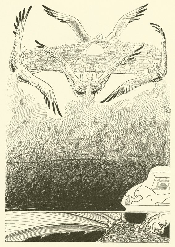 四个鸥翼巨灵（版画） 作者 约瑟夫·拉迪亚德（后）吉卜林