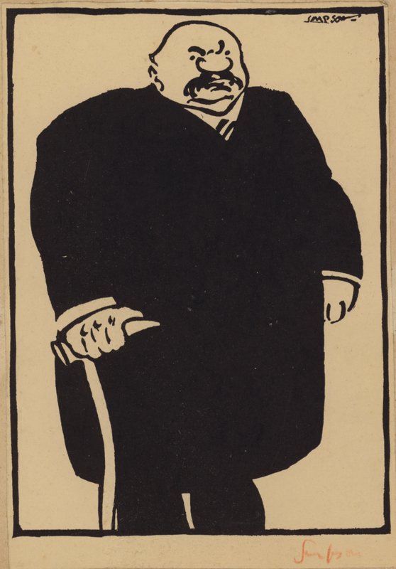 J 皮尔庞特摩根（石版画） 作者 约瑟夫·辛普森