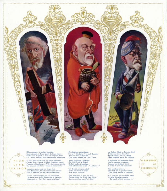 French political caricatures (colour litho) 作者 约瑟夫·西拉特