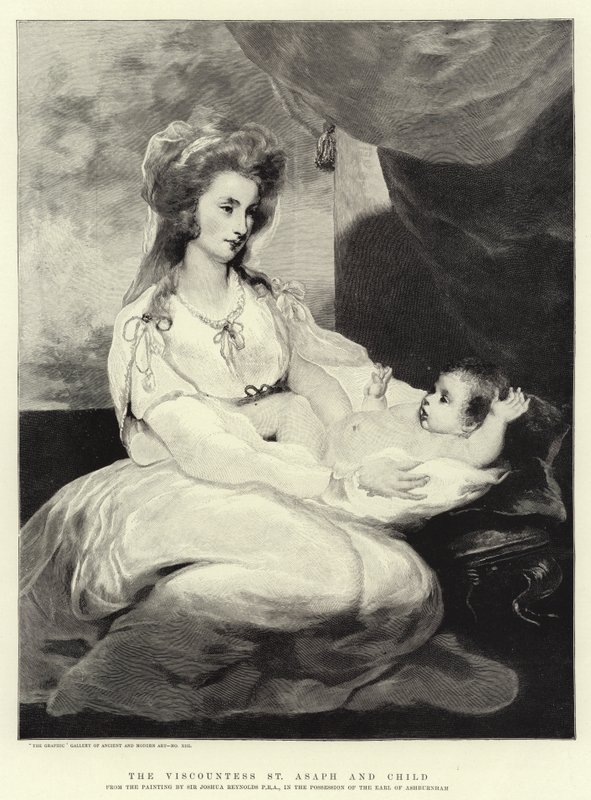Viscountess St Asaph和Child 作者 约书亚·雷诺兹（Joshua Reynolds）