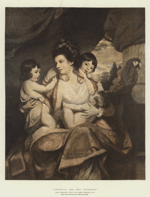 科妮莉亚和她的孩子（chromolitho） 作者 约书亚·雷诺兹（Joshua Reynolds）