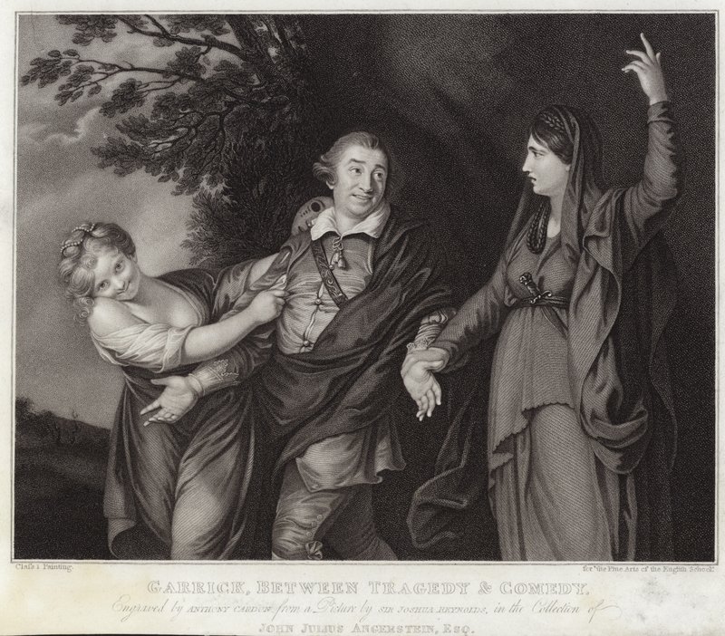 加里克在悲剧和喜剧之间 作者 约书亚·雷诺兹（Joshua Reynolds）