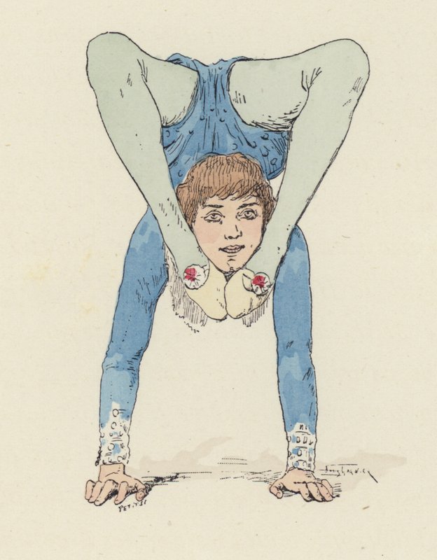 女体操运动员（彩色石版画） 作者 朱尔斯·阿森（后）卡尼尔